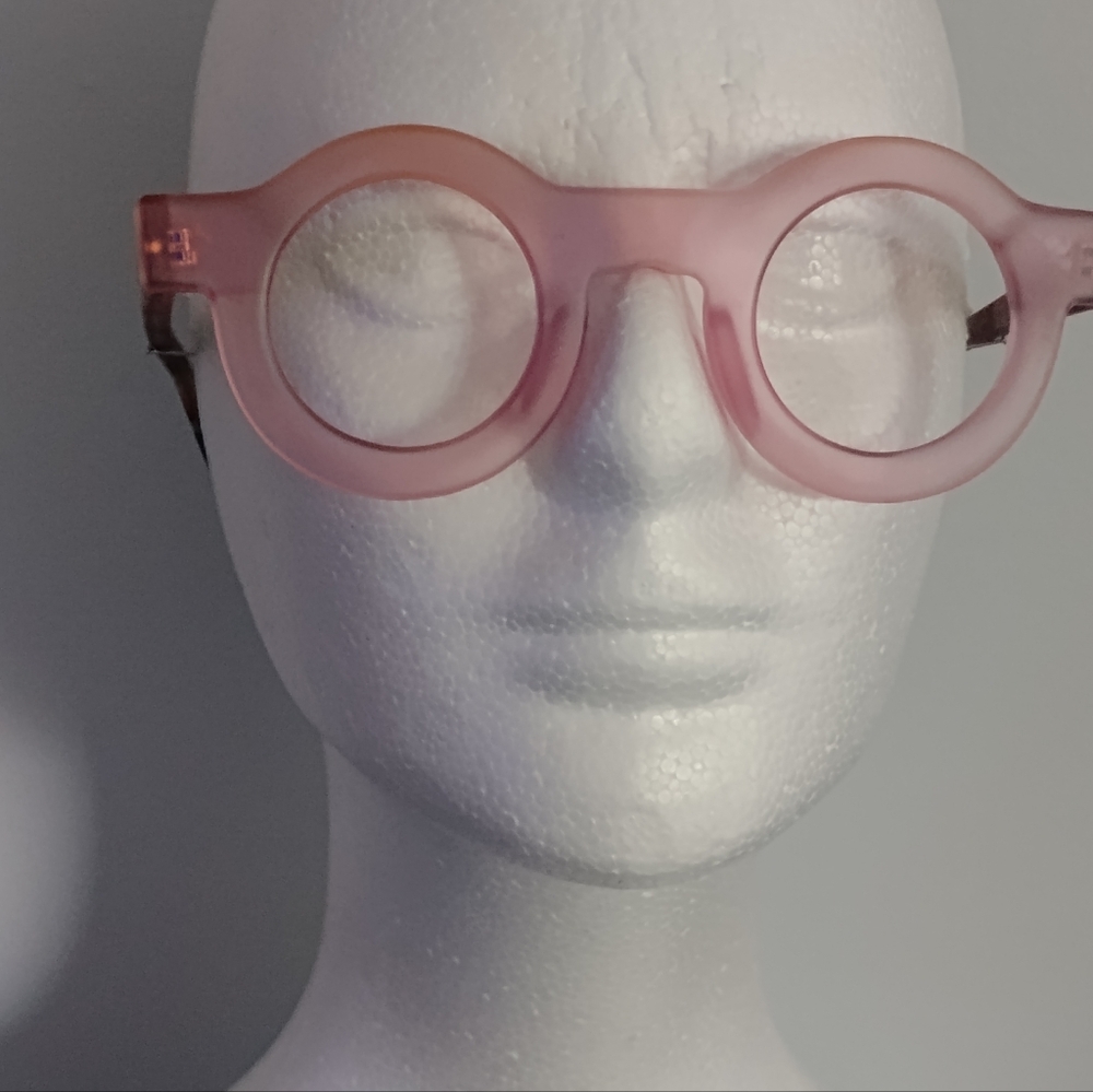 Vintage Matt Pink Round Eyeglass Frame NOS